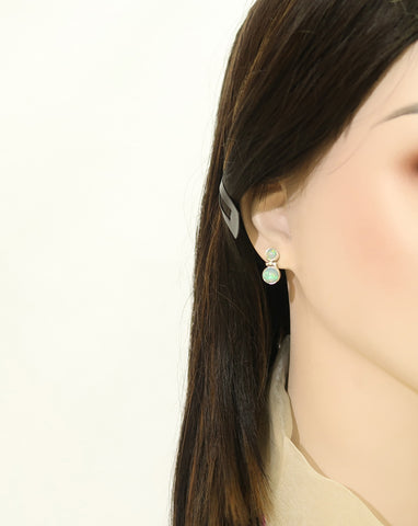 Luxury Gift for Her | AAA Grade Ethiopian Opal Solid Silver Earrings Jewellery