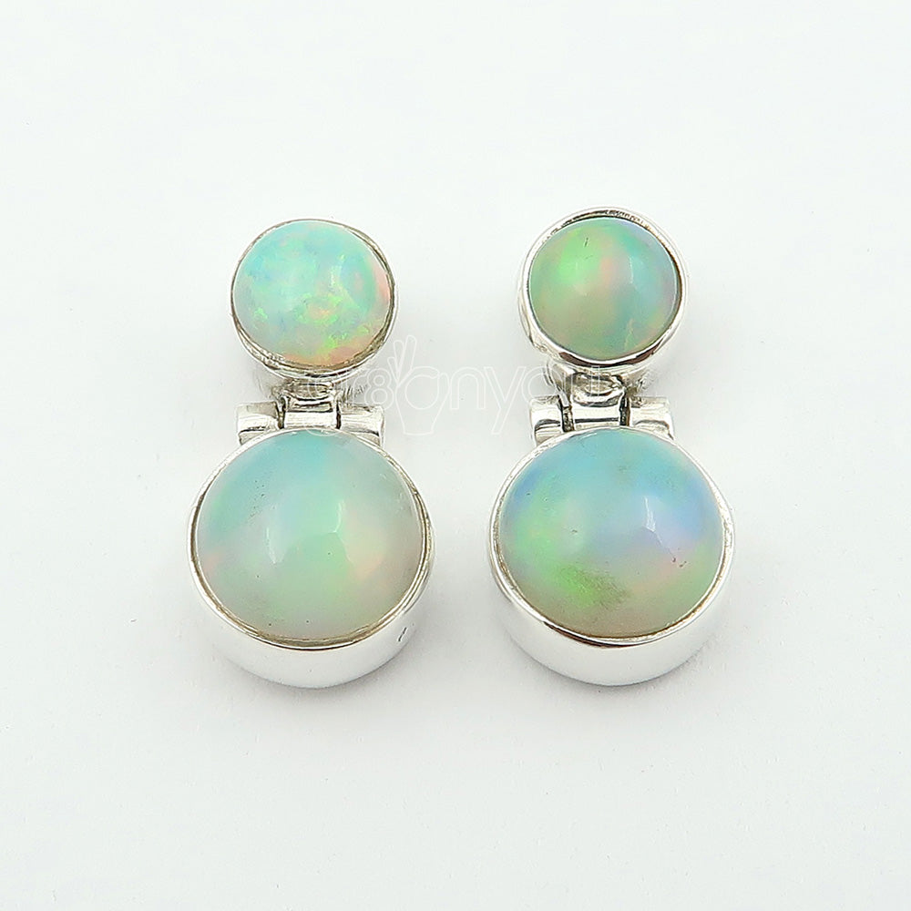 Luxury Gift for Her | AAA Grade Ethiopian Opal Solid Silver Earrings Jewellery