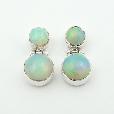 Luxury Gift for Her | AAA Grade Ethiopian Opal Solid Silver Earrings Jewellery