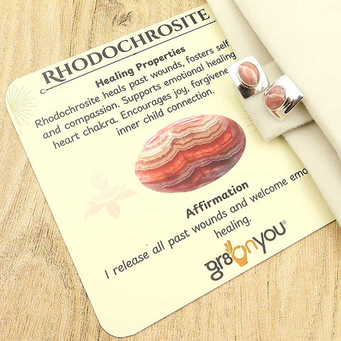Festival Gift Pack | Ethically Sourced Rhodochrosite Hallmarked Silver Earrings