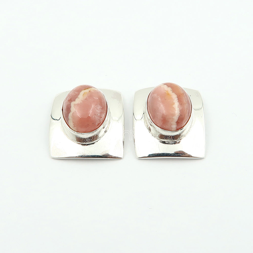 Festival Gift Pack | Ethically Sourced Rhodochrosite Hallmarked Silver Earrings