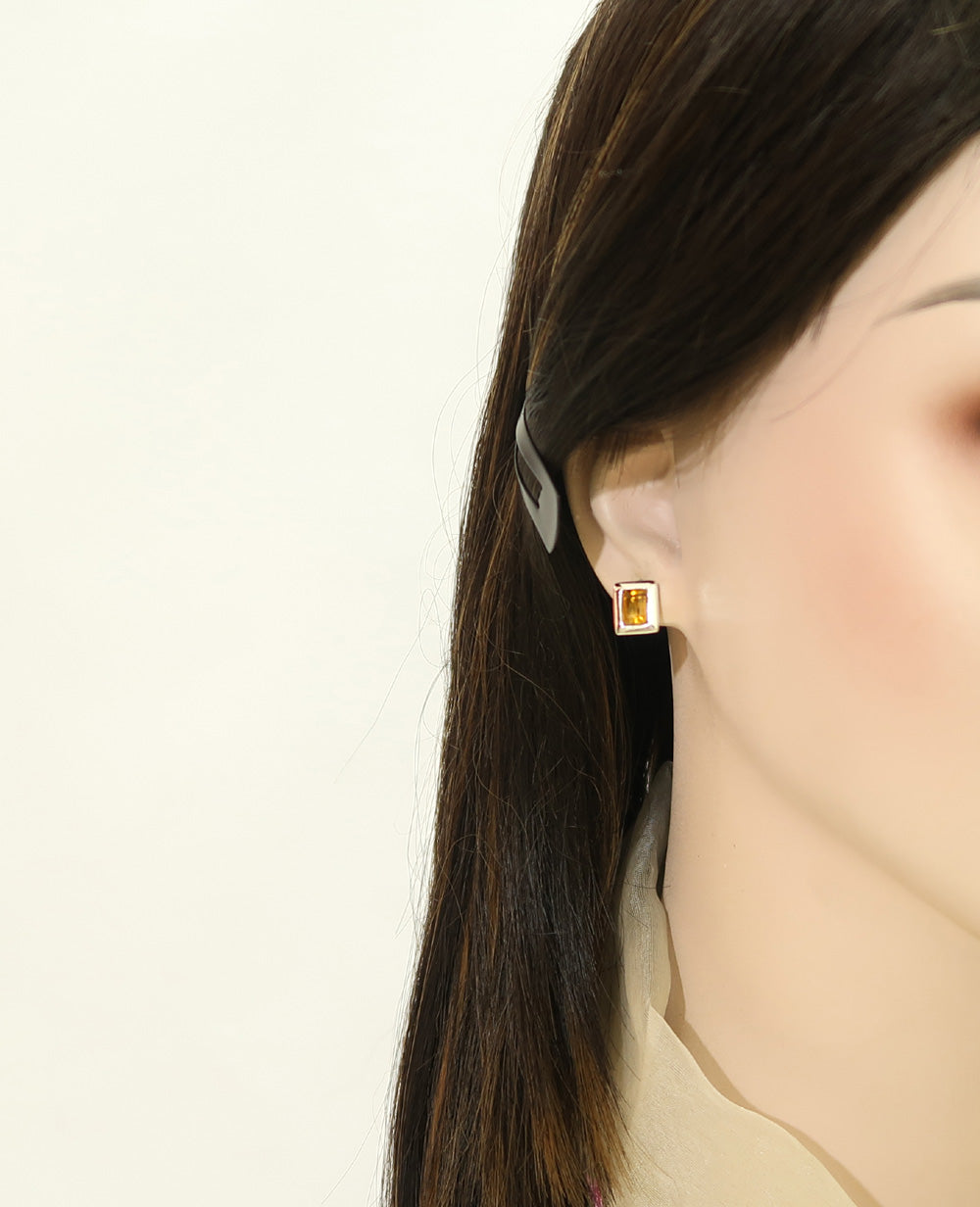 Wrapped with Love | Earth-Mined Citrine Premium 925 Silver Earrings | Christmas Gifts