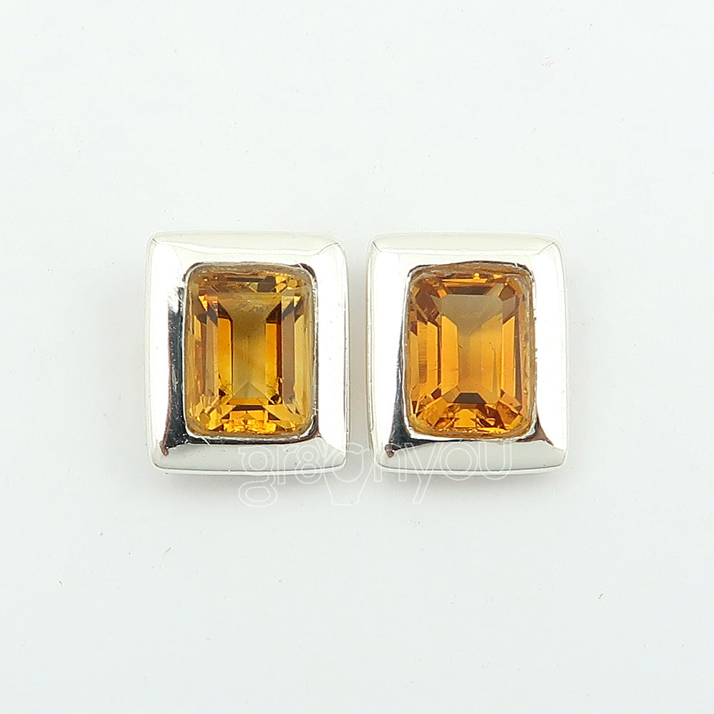 Wrapped with Love | Earth-Mined Citrine Premium 925 Silver Earrings | Christmas Gifts