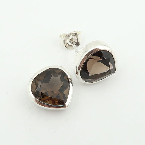 Jewellery for Gifting Purpose | Premium Quality Smoky Quartz Authentic 925 Silver Earrings