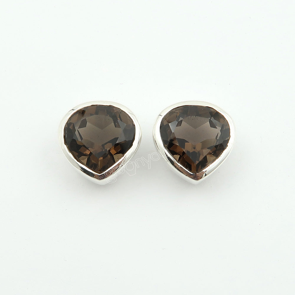 Jewellery for Gifting Purpose | Premium Quality Smoky Quartz Authentic 925 Silver Earrings