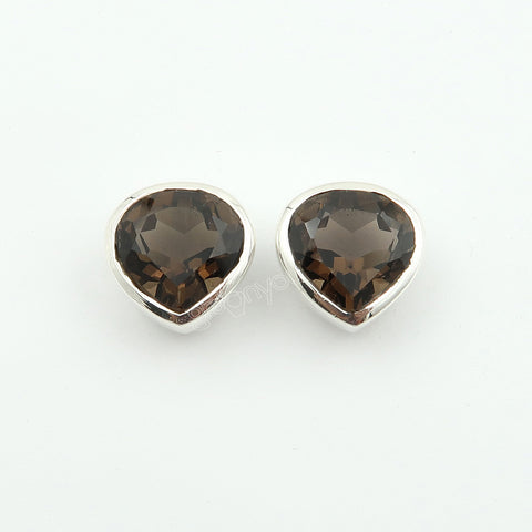 Jewellery for Gifting Purpose | Premium Quality Smoky Quartz Authentic 925 Silver Earrings