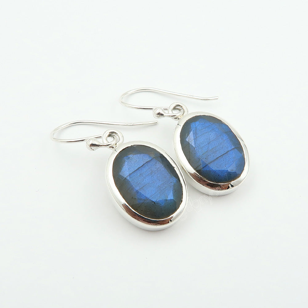 Free Elegant Packaging | High Quality Labradorite Real 925 Silver Trending Earrings