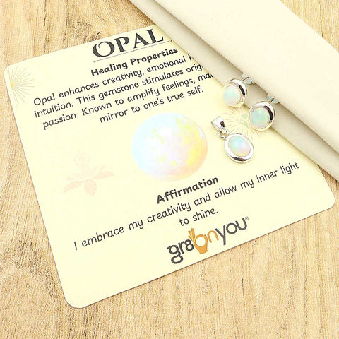 Wrapped for Gifting | Natural Ethiopian Opal 925 Silver Jewellery Set | Sustainable Materials