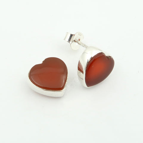 Spring Refresh | Solid Silver Rare Carnelian Heart Jewellery Set | Bestseller of the Month