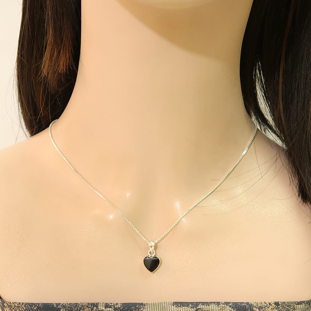 Hallmarked Silver Super Quality Black Onyx Love Jewellery Set | Trending Worldwide