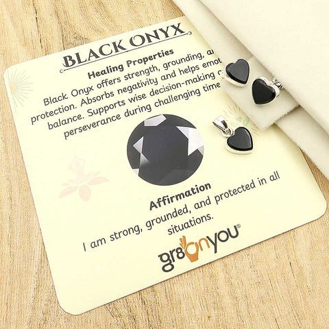 Hallmarked Silver Super Quality Black Onyx Love Jewellery Set | Trending Worldwide