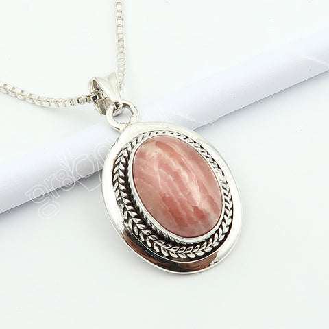 925 Sold Silver Premium Quality Rhodochrosite Jewellery Set | Must-Have Gift Idea
