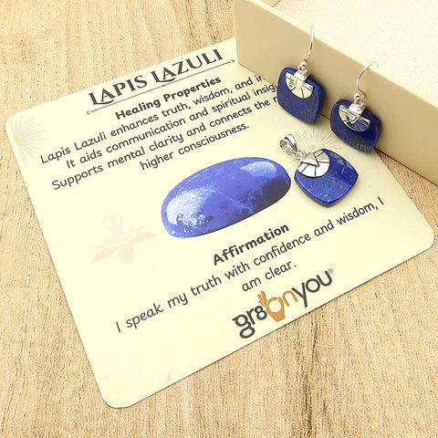 Secure Mounted Lapis Lazuli Sterling Silver Jewellery Set | Unmissable Quality