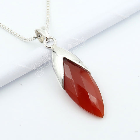 Natural Carnelian Gem Fine Silver Earrings-Pendant Set | Exclusive Artisan Drop