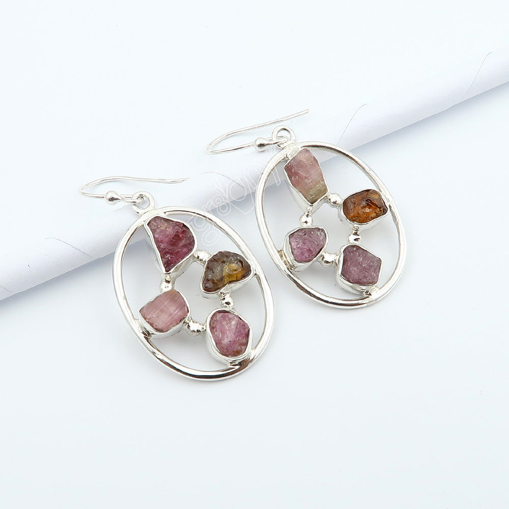 Genuine Mix Tourmaline Pure Silver Jewellery Set | For Collectors of Fine Jewellery