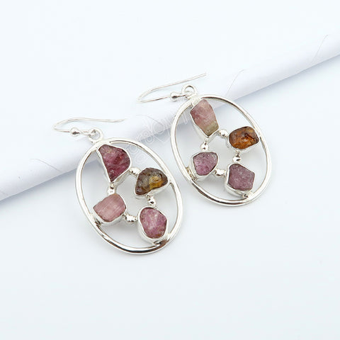 Genuine Mix Tourmaline Pure Silver Jewellery Set | For Collectors of Fine Jewellery