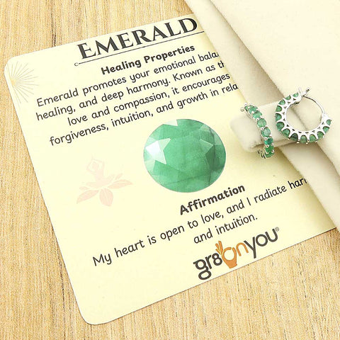 Ethically Sourced Emerald 925 Sold Silver Teen Girl Hoop Earrings | Fits All Moods