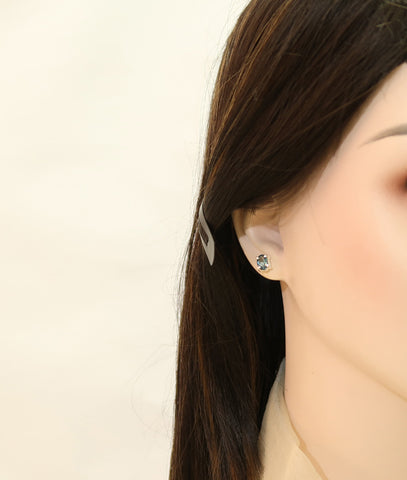 Silver Genuine London Blue Topaz Prong Studs | Built for Daily Wear