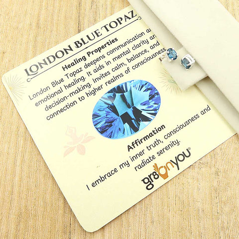 Silver Genuine London Blue Topaz Prong Studs | Built for Daily Wear