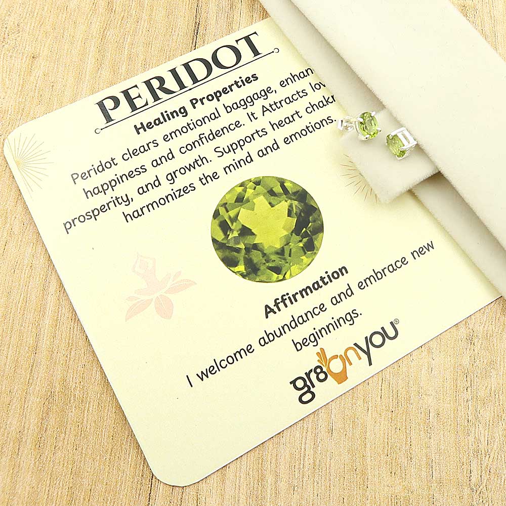 Hallmarked Silver AAA Grade Peridot Prong Earrings | Reinforced Setting Design