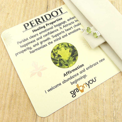 Hallmarked Silver AAA Grade Peridot Prong Earrings | Reinforced Setting Design