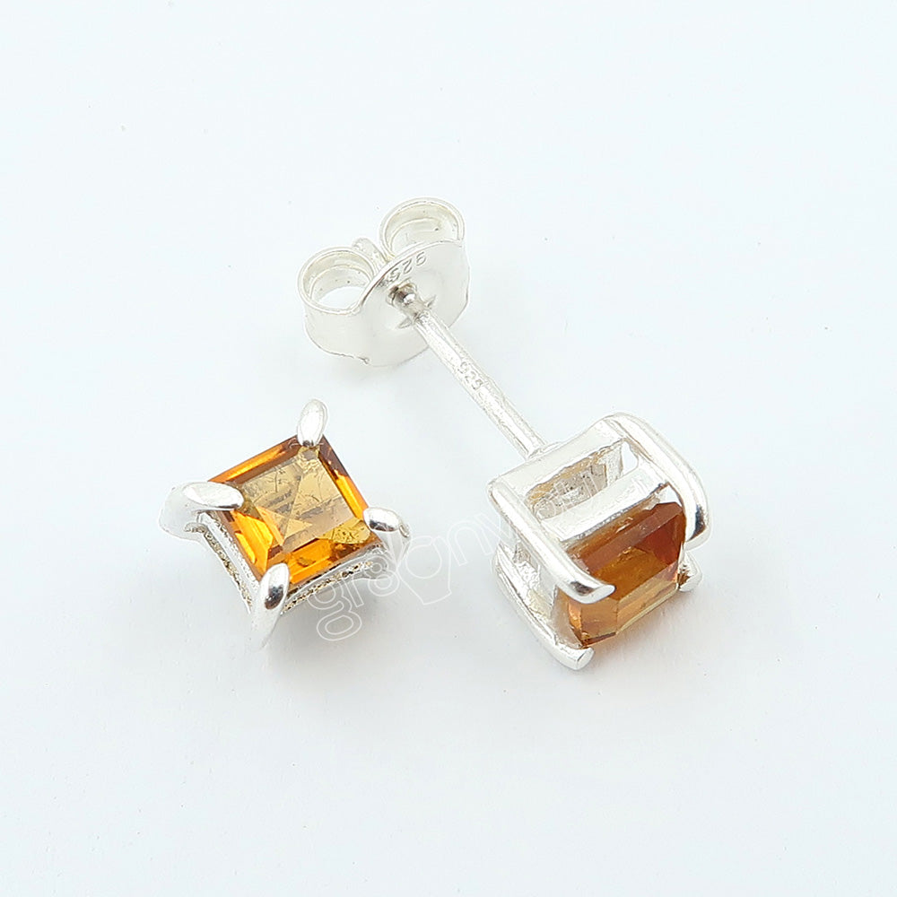 Grade Silver Rare Yellow Citrine Earrings | Traditional with Modern Touch