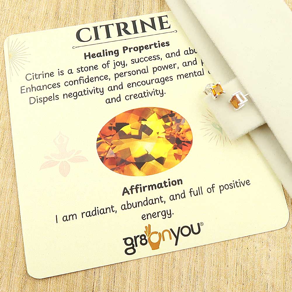 Grade Silver Rare Yellow Citrine Earrings | Traditional with Modern Touch