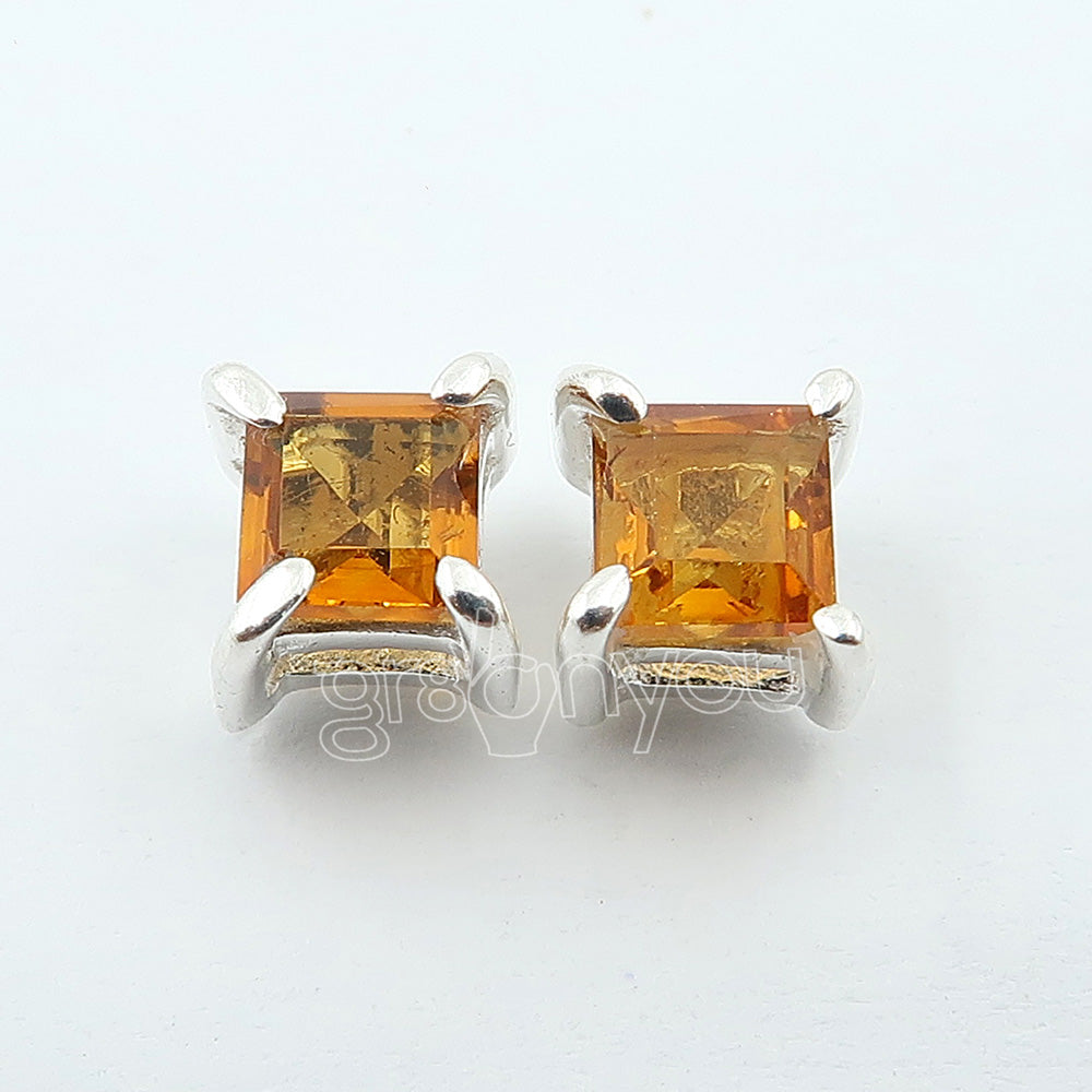 Grade Silver Rare Yellow Citrine Earrings | Traditional with Modern Touch