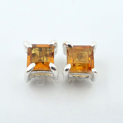 Grade Silver Rare Yellow Citrine Earrings | Traditional with Modern Touch
