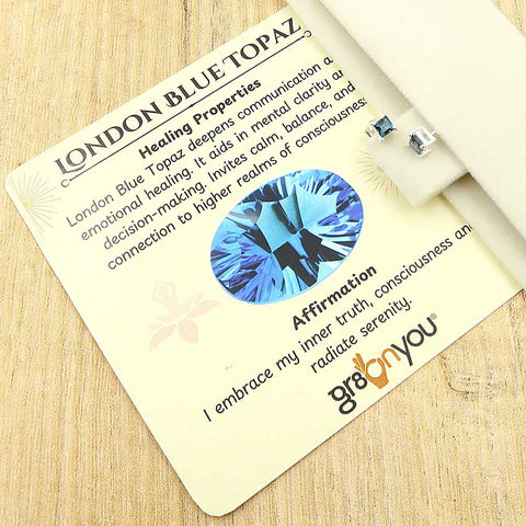 Authentic Silver Real London Blue Topaz Prong Earrings | Fashion Forward Design