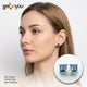 Authentic Silver Real LONDON BLUE TOPAZ Prong Earrings | Fashion Forward Design