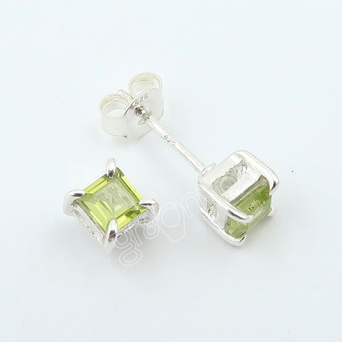 925 Silver Ethically Sourced Green Peridot Earrings | Signature Product By gr8onyou
