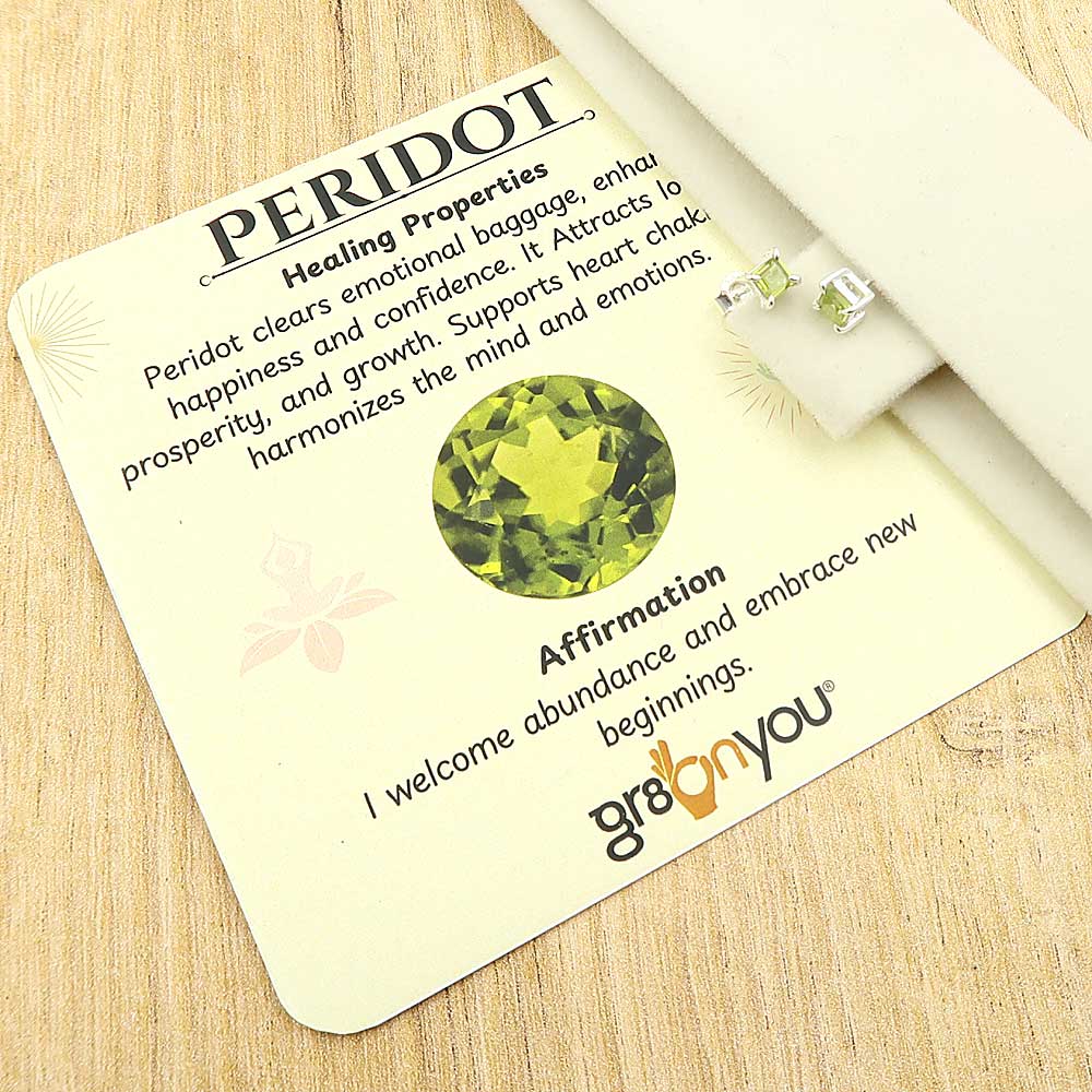 925 Silver Ethically Sourced Green Peridot Earrings | Signature Product By gr8onyou