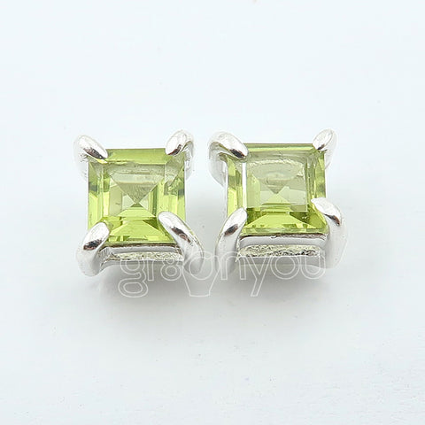 925 Silver Ethically Sourced Green Peridot Earrings | Signature Product By gr8onyou