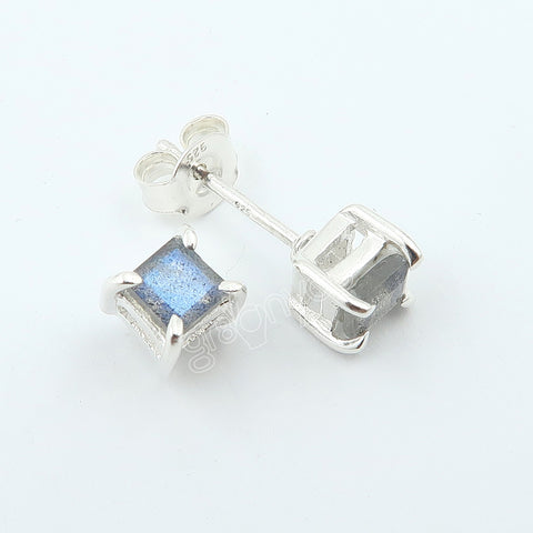 Fine Silver Real Labradorite Studs | Must-Have Gift Idea | Complete the Look