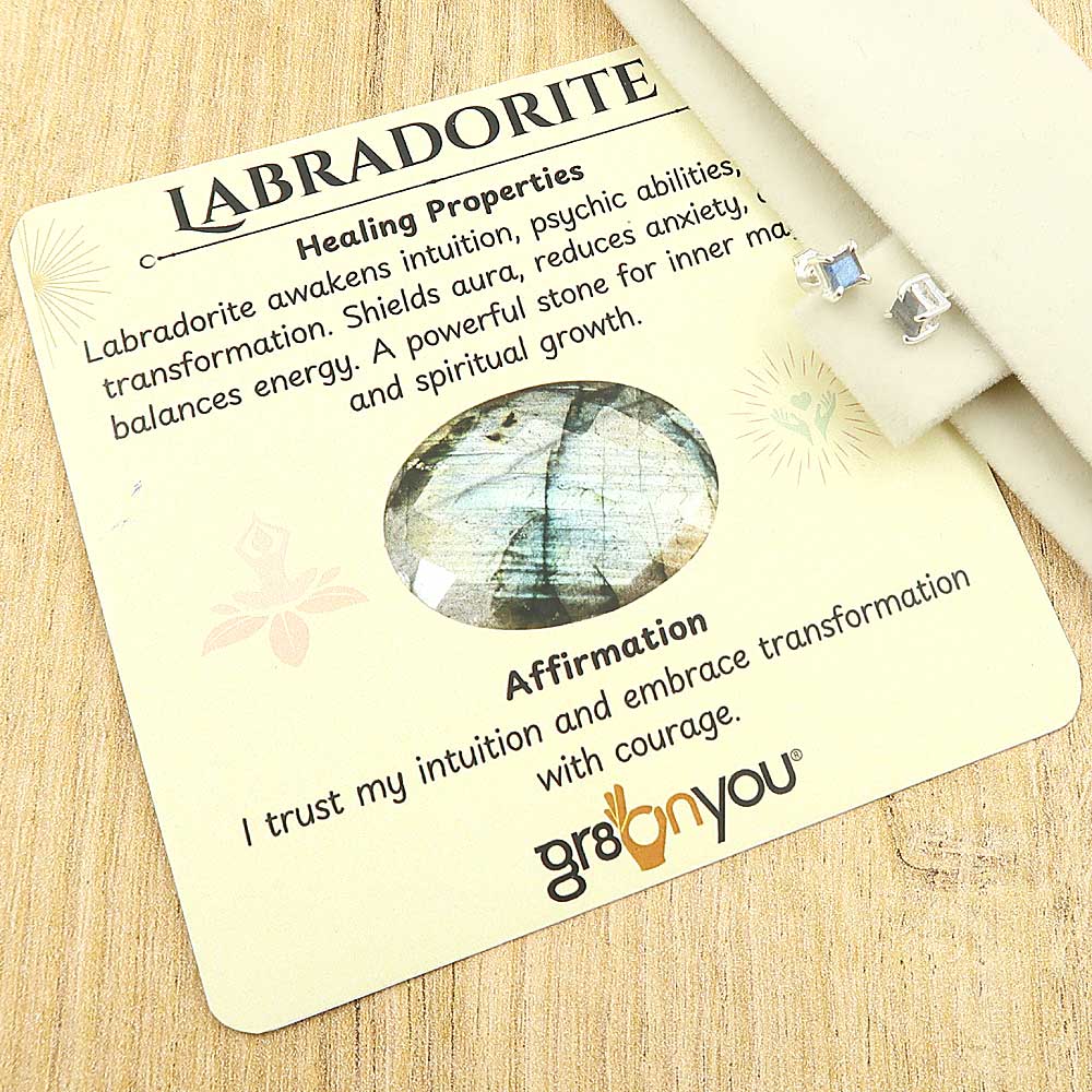 Fine Silver Real Labradorite Studs | Must-Have Gift Idea | Complete the Look
