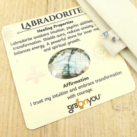 Fine Silver Real Labradorite Studs | Must-Have Gift Idea | Complete the Look