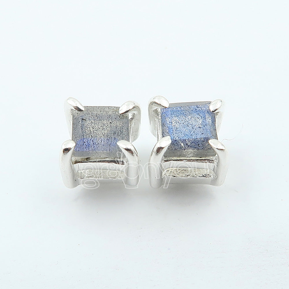 Fine Silver Real Labradorite Studs | Must-Have Gift Idea | Complete the Look