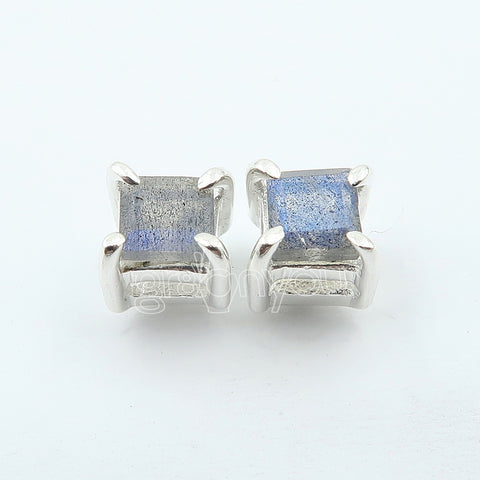 Fine Silver Real Labradorite Studs | Must-Have Gift Idea | Complete the Look