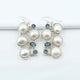 AAA Grade BIWA PEARL, LONDON BLUE TOPAZ Huge Solid Silver Earrings | Best Seller