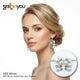 AAA Grade BIWA PEARL, LONDON BLUE TOPAZ Huge Solid Silver Earrings | Best Seller