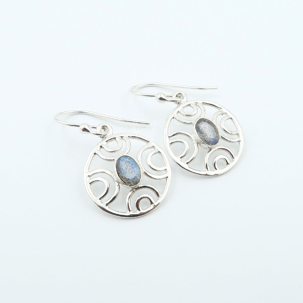 Authentic Silver Rare Labradorite Earrings-Pendant Set | Now with Free Gift