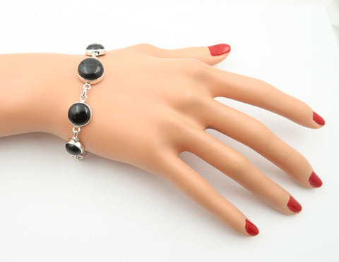 🎁 FREE Gift – with 3 items – 925 Silver Natural Black Onyx Bracelet (£76 Value)