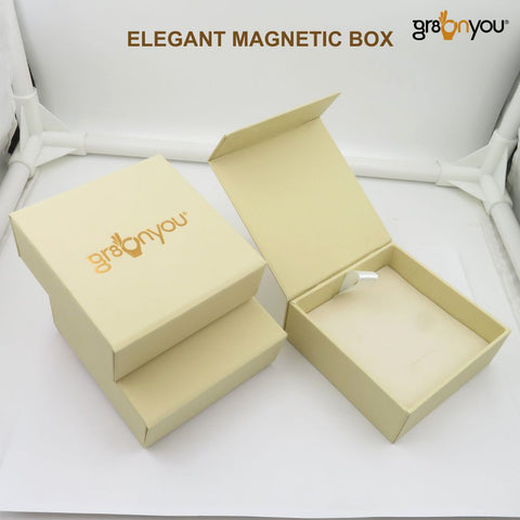 LUXURY GIFT PACKAGING WITH EVERY ORDER | Includes Premium Carry Bag, Magnetic Gift Box, Soft Travel Pouch, Silver Polish Cloth, Authenticity Certificate, Jewellery Care Card, Gemstone Benefits Card & a Complimentary Jewellery Gift